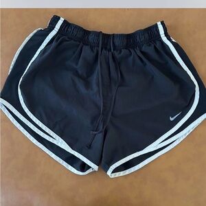 Nike Women's Black and White Athletic Shorts